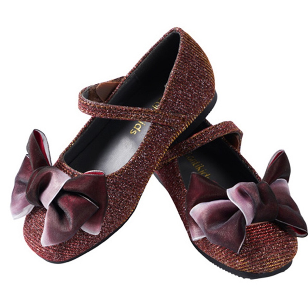 Little Girls Dress Shoes Mary Jane Brown Flat Shoe